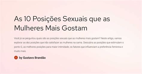 posições para fazer ela gozar|As 5 melhores posições sexuais para as mulheres